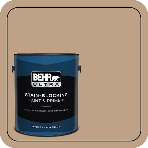 BEHR ULTRA 1 gal. #PPU4-05 Basketry Satin Enamel Exterior Paint & Primer