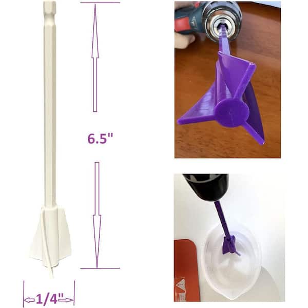 Epoxy Mixer Attachment for Drill Reusable Paint Mixer Helix Design Minimizes Bubbles 15-Pack Resin Mixer Paddles