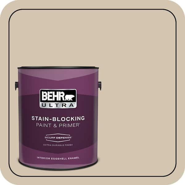 BEHR ULTRA 1 gal. #N300-3 Casual Khaki Extra Durable Eggshell Enamel Interior Paint & Primer