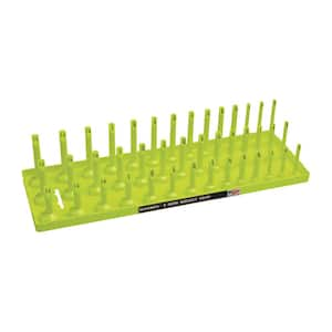 Standard Regular Semi-Deep Deep Socket Holder in Hi-Viz Yellow1/2 in. Drive