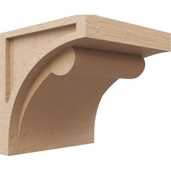 Ekena Millwork 11 in. x 11 in. x 11 in. Wide Viola Rough Cedar Woodgrain TimberThane Corbel, Primed Tan