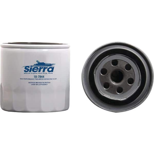 Sierra Water Separating Fuel Filter, Short, Replaces: Mercury - 35-807172,35-802893Q, 21 Micron