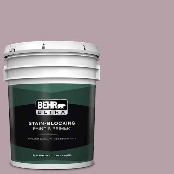 BEHR ULTRA 5 gal. #100F-4 Dark Lilac Semi-Gloss Enamel Exterior Paint & Primer