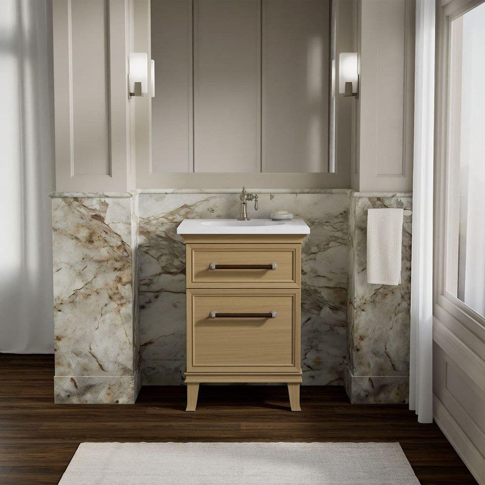 Artifacts 24 in. Single Sink Bath Vanity Cabinet without Top in Weathered Oak price history on PriceWatchPro