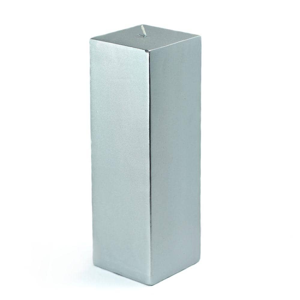 UPC 685024154450 product image for Zest Candle 3 in. x 9 in. Metallic Silver Square Pillar Candle Bulk (12-Box) | upcitemdb.com