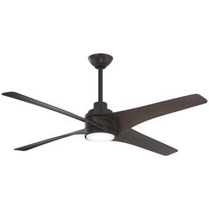 Swept 56 in. Integrated LED Indoor Kocoa Ceiling Fan with Light with Remote Control