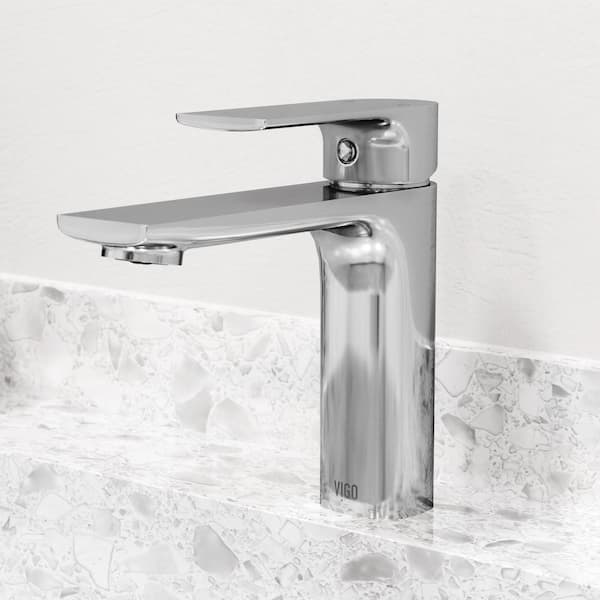 VIGO Davidson Single Handle Single-Hole Bathroom Faucet in Chrome