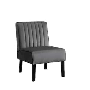 Evans Grey Velvet Accent Chair (Set of 2)