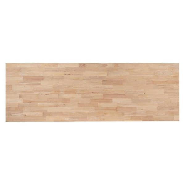 MSI 6 ft. L x 25 in. D Unfinished Maple Butcher Block Standard Countertop in Brown with Square Edge