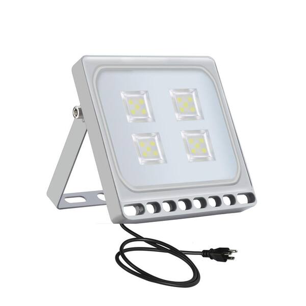 CIPACHO 20-Watt 120-Degree Gray Outdoor Integrated LED Ultra-thin Flood ...