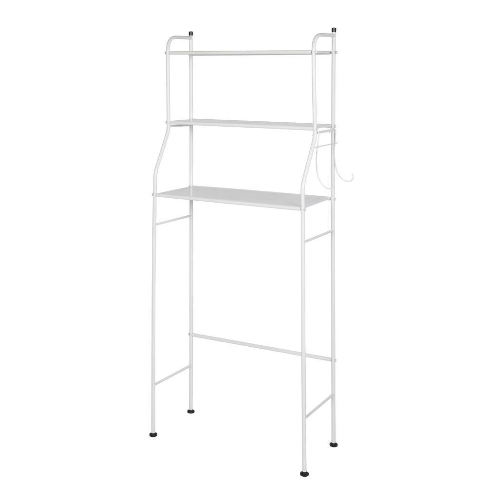 Frame White Chrome  Shower Basket / Bathroom Shelf 25cm White