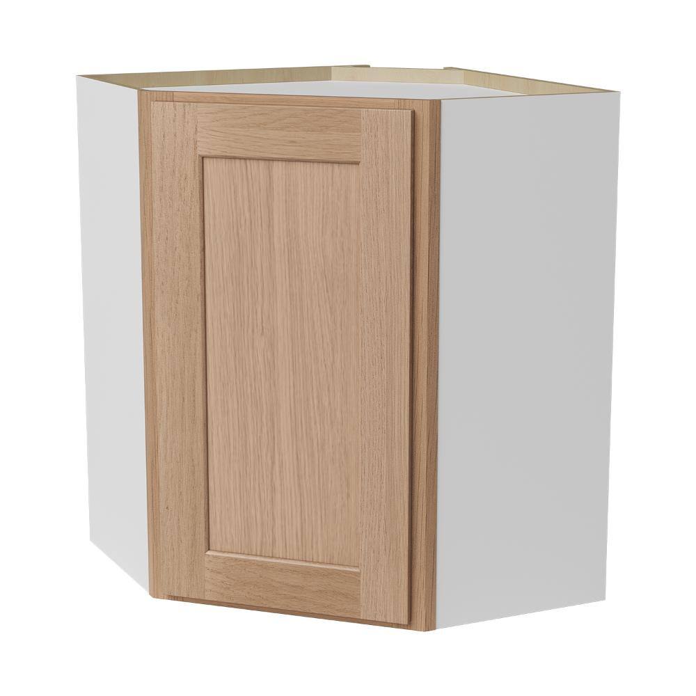 24 in. W x 12 in. D x 30 in. H Ready to Assemble Solid Wood Shaker Wall Diagonal Kitchen Cabinet in Oak price history on PriceWatchPro