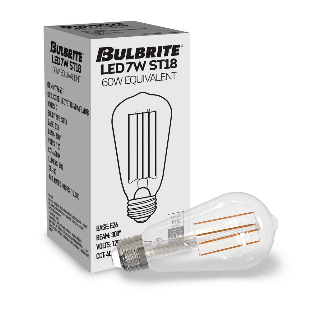 60 Watt Equivalent Clear Dimmable LED Filament Bulb