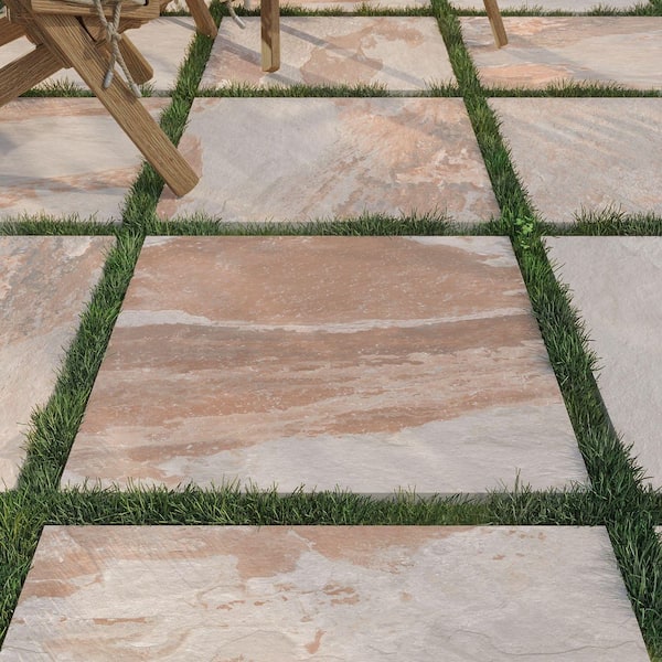 Corso Italia Sample - Flagstone Natural Cleft 6 in. x 6 in. x 0.75 in. Stone Look Porcelain Paver