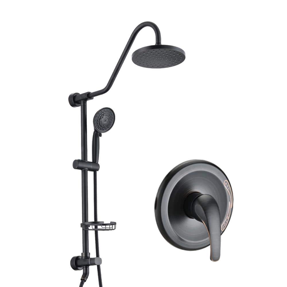Single Handle 2-Spray Shower Faucet 2.5 GPM with Drip Free in. Oil-Rubbed B