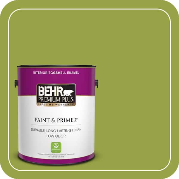 BEHR PREMIUM PLUS 1 gal. #P360-6 Fresh Apple Eggshell Enamel Low Odor Interior Paint & Primer