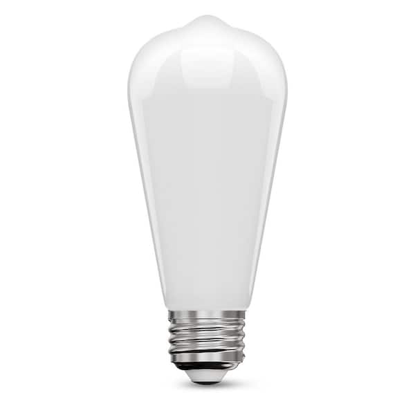 Feit Electric 40-Watt Equivalent ST19 Dimmable Straight Filament E26 Opal LED Light Bulb, Soft White 2700K (1-Pack)