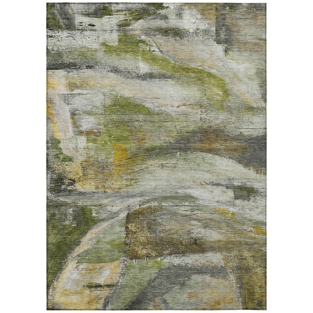 Chantille Machine Washable Indoor/Outdoor Abstract ACN2039 Olive 5 ft. x 7 ft. 6 in. Area Rug price history on PriceWatchPro