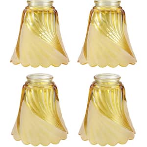 2-1/8 in. Fitter x Dia 4-3/4 in. x 4-7/8 in. H, 4PK - Lighting Accessory - Replacement Glass - Amber