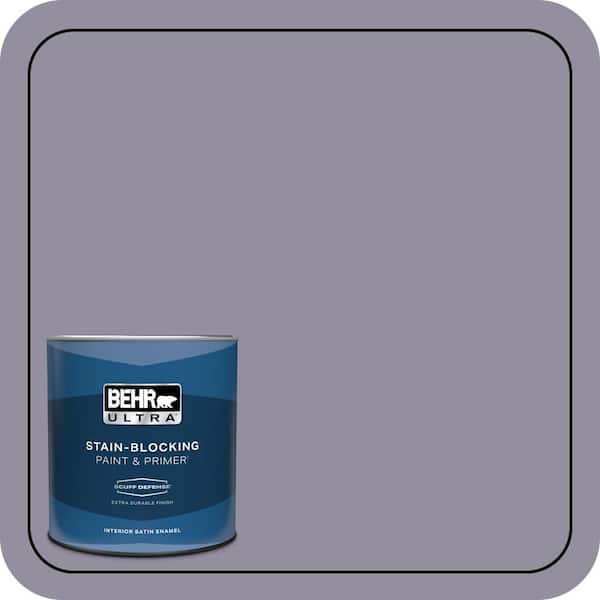 BEHR ULTRA 1 qt. #N560-4 Evening in Paris Extra Durable Satin Enamel Interior Paint & Primer