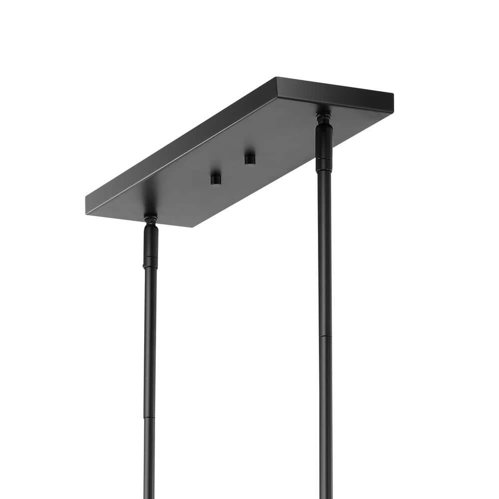 Luca Parisian Black Iron 7-Light Linear LED Pendant