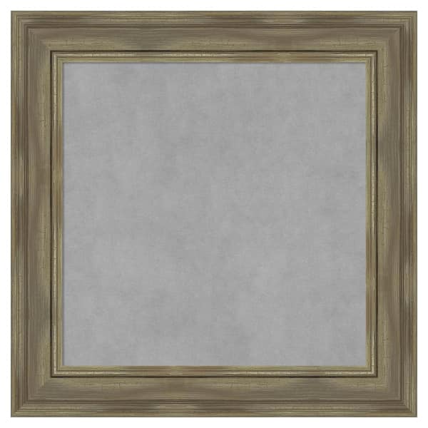 Amanti Art Alexandria Greywash 26 in. x 26 in. Framed Magnetic Board