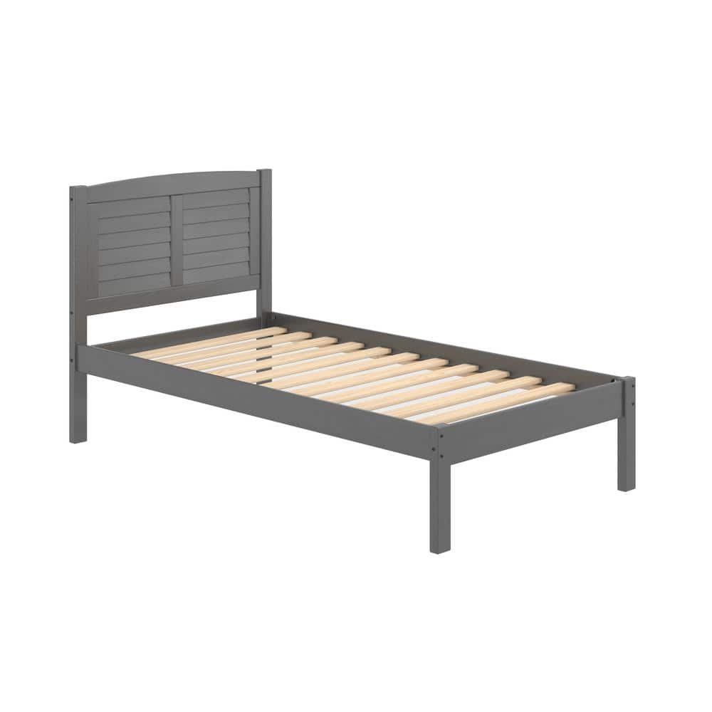 Donco Kids Antique Grey Twin Louver Bed 212-TAG - The Home Depot