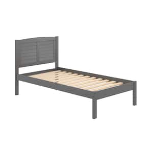 Antique Grey Twin Louver Bed
