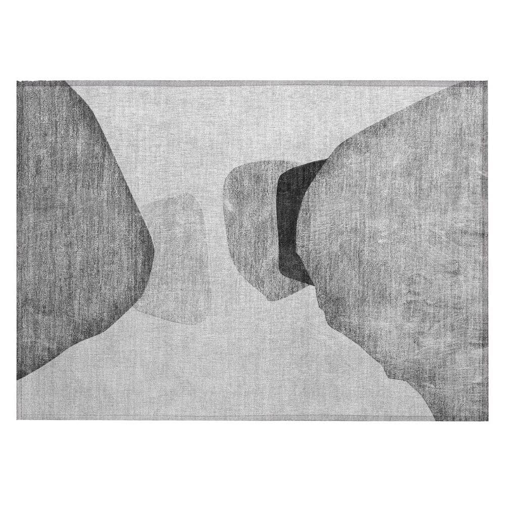 Gray and Black 2 ft. x 3 ft. Woven Abstract Rectangle Indoor/Outdoor Area Rug price history on PriceWatchPro