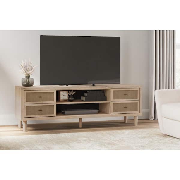Cielden Brown TV Stand Fits TV's up to 82 in. with Adjustable Shelves and Drawers