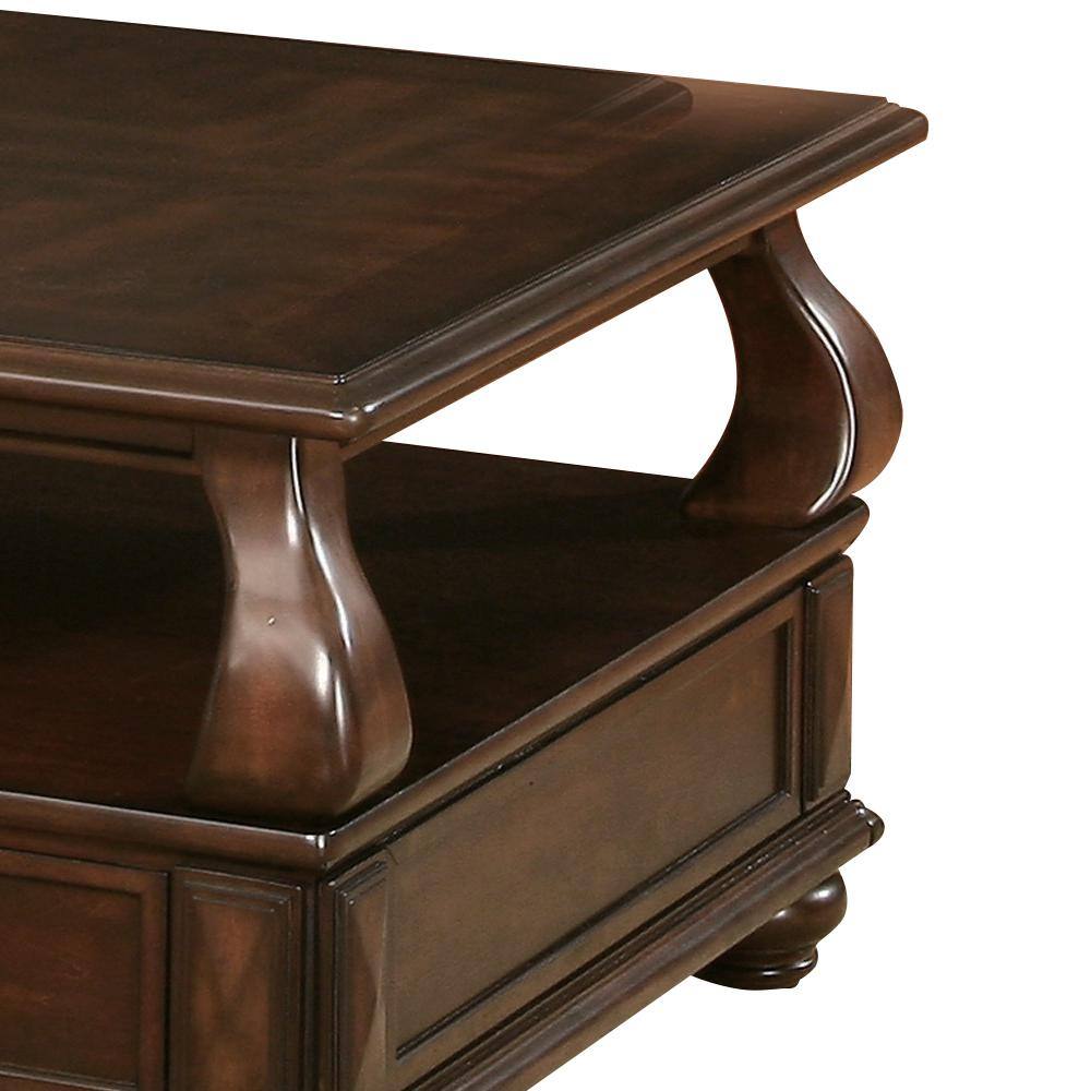 Amado Classic Walnut Rectangular Coffee Table with Storage