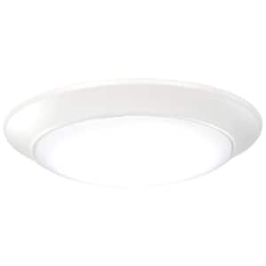 Vantage 7.5 in. 1-Light White LED Flush Mount with White Acrylic Diffuser