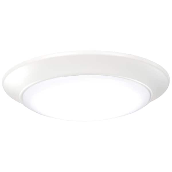Minka Lavery Vantage 7.5 in. 1-Light White LED Flush Mount with White Acrylic Diffuser
