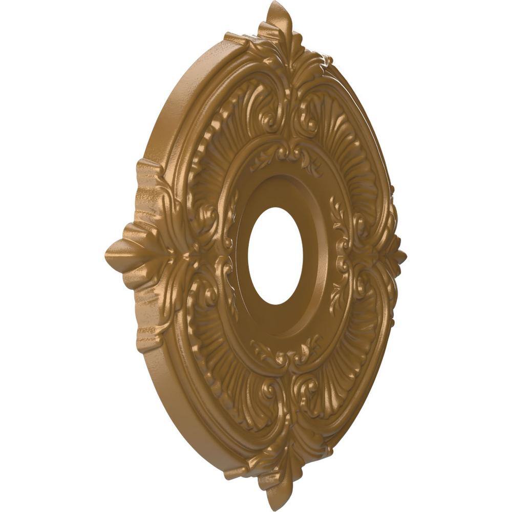 Attica 16'' Metallic Gold Thermoformed PVC Ceiling Medallion