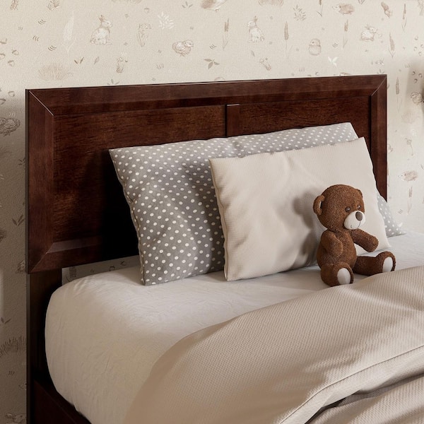 Sophia Walnut Brown Solid Wood Twin Headboard