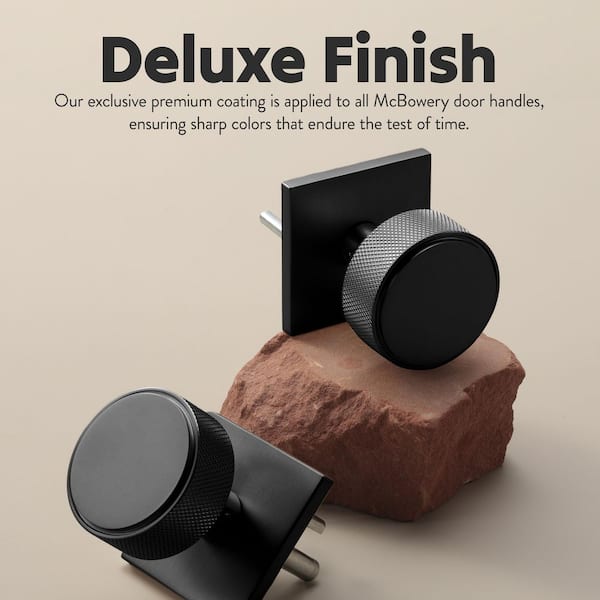 McBowery Taylor Matte Black Modern Flat Knurled Interior Dummy