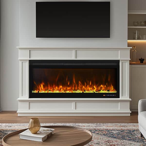 Prismaster ...keeps your home stylish 42 in. Wall-Mount Electric Fireplace, WiFi-Enabled Fireplace Insert with Thermostat, 13 Flame Colors, 1500W/750W