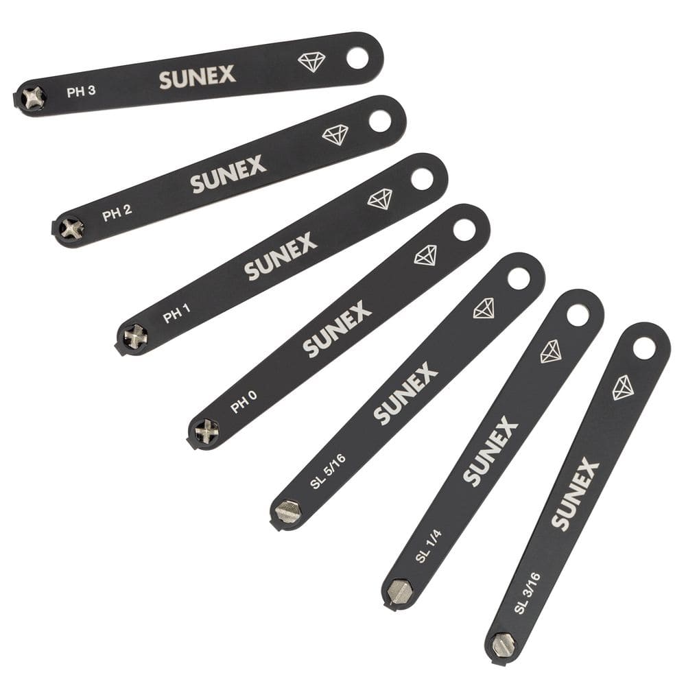 SUNEX TOOLS 7 pc. Low Profile Combination Screwdriver Set SXLPSD7