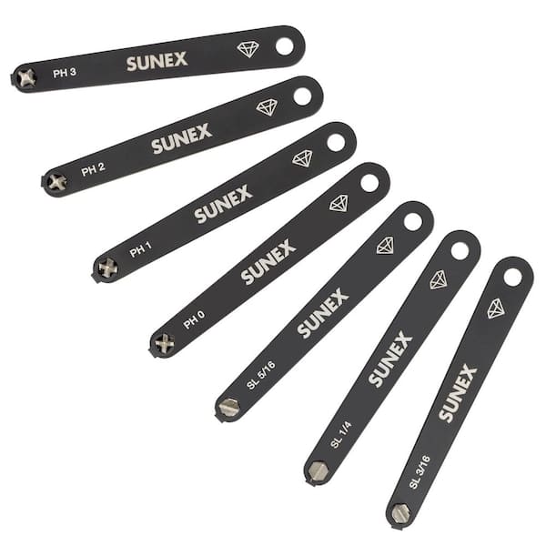 SUNEX TOOLS 7 pc. Low Profile Combination Screwdriver Set SXLPSD7