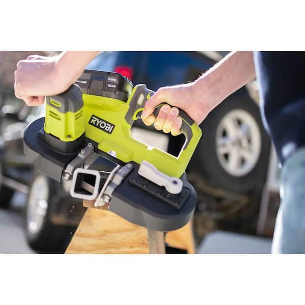 RYOBI ONE 18V Cordless 2 1 2 in. Compact Band Saw with 2.0 Ah Battery P590 PBP006 The Home Depot