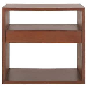 Munson 15 in. Natural Rectangle Wood Console Table with Drawer