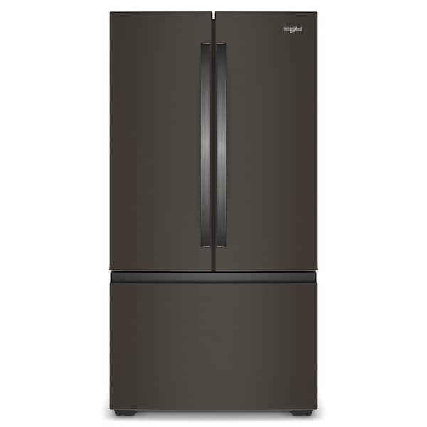 36 in. 24 cu. ft. True Counter Depth French Door Refrigerator in Black Stainless Finish with Interior Water Dispenser