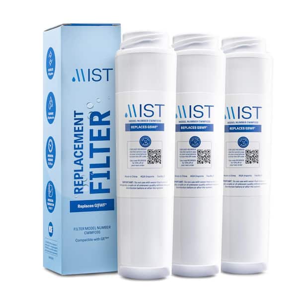 Mist GSWF Compatible With GE GSWFDS, 100749-C,100810/A Refrigerator Water Filter (3-Pack)
