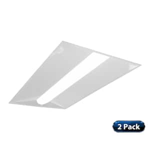 TACS2 2 ft. x 4 ft. 5047 Lumens Integrated LED White Selectable CCT and Wattage Architectural Troffer (2-Pack)