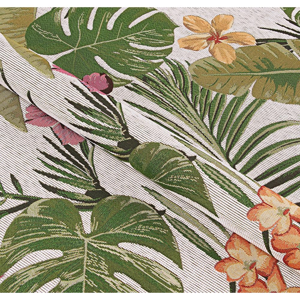 Ivory Floral Essence Flat Woven Synthetic Area Rug, 8' x 11'