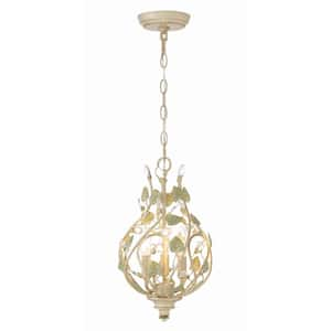 Josie 3-Light Champagne Green Tea Mini Chandelier with No Bulb Included