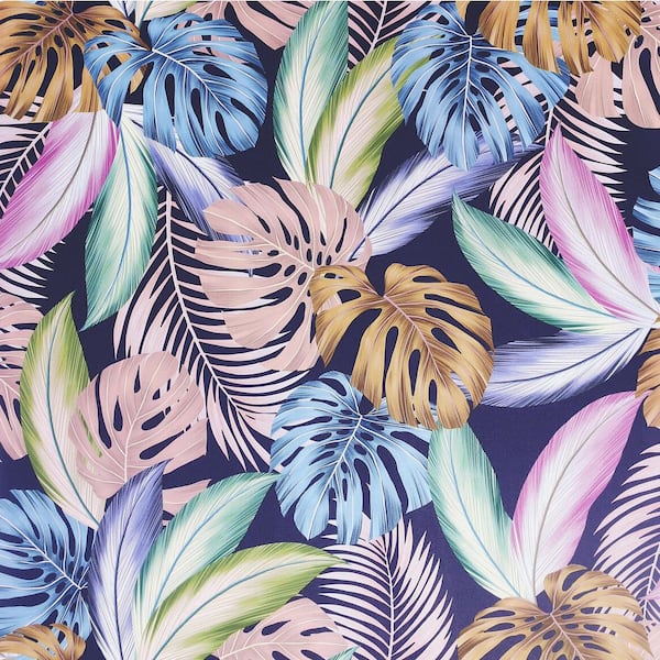 Vivette Multicolor Blue Hot Tropic Wallpaper Sample