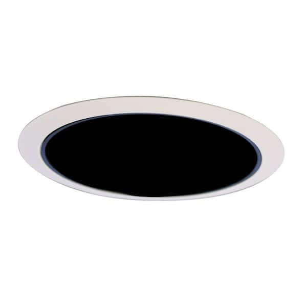 HALO 6 in. Black Specular Reflector Recessed Ceiling Light White Cone Trim