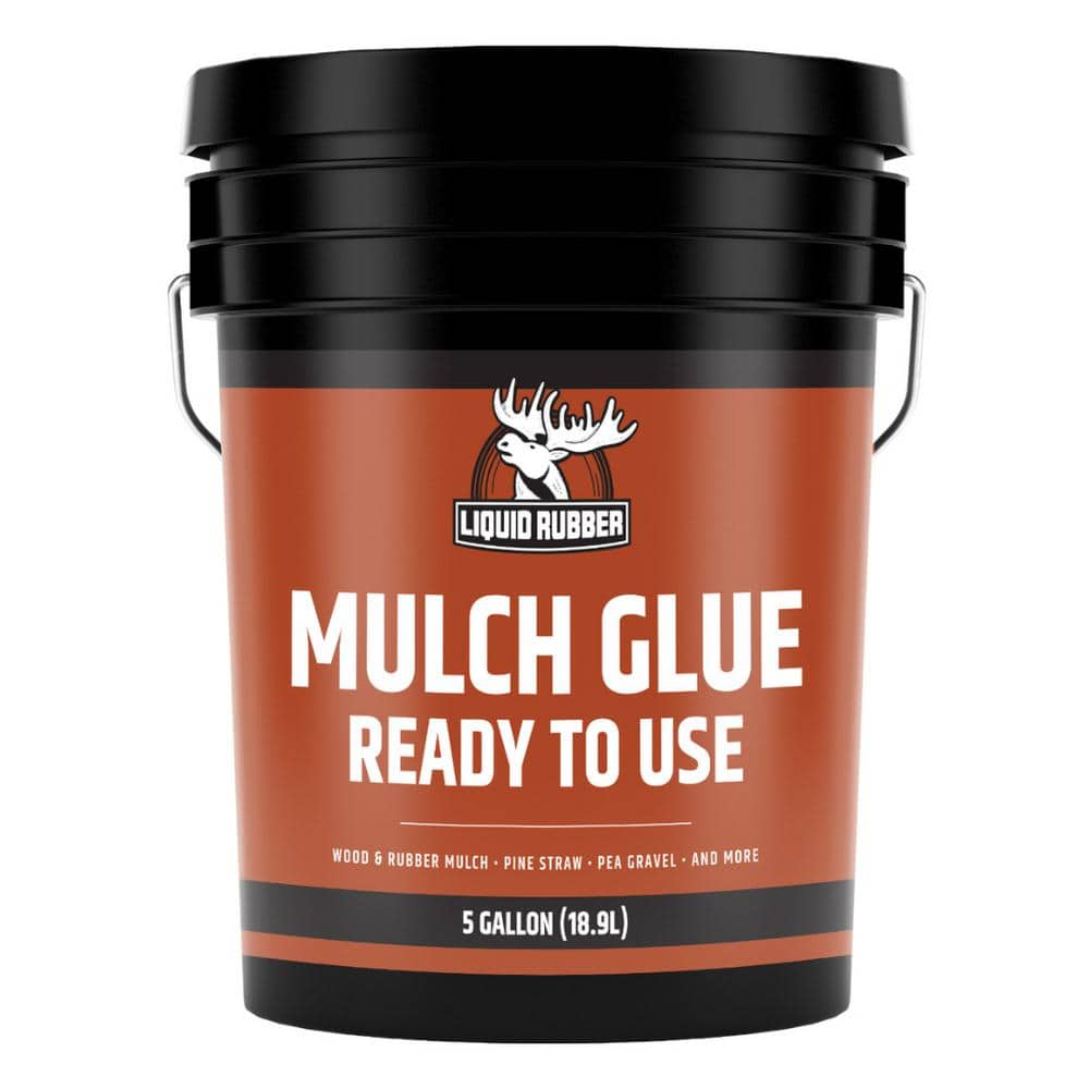 Mulch Glue, Ready to Use 5 Gal, 640 oz, Clear, Polymer