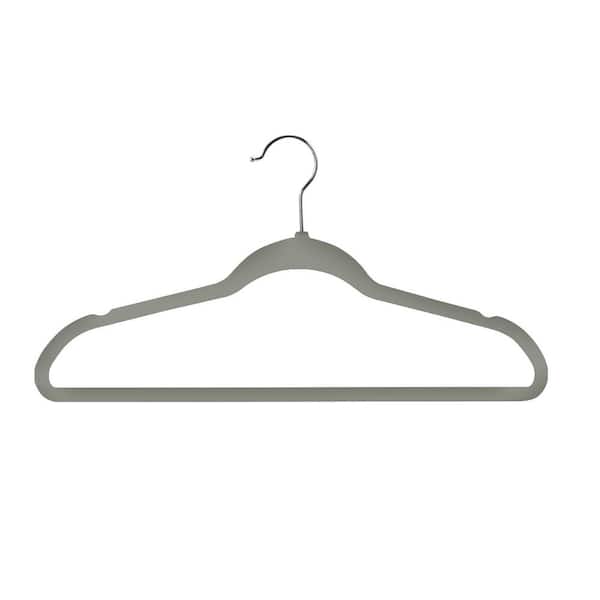 Elama Gray Plastic Hangers 50-Pack